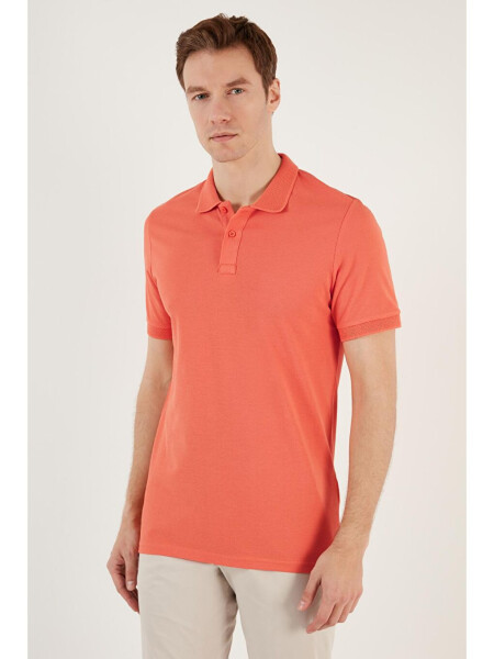 Cotton Regular Fit Buttoned Polo Collar T Shirt 5902739 - 11