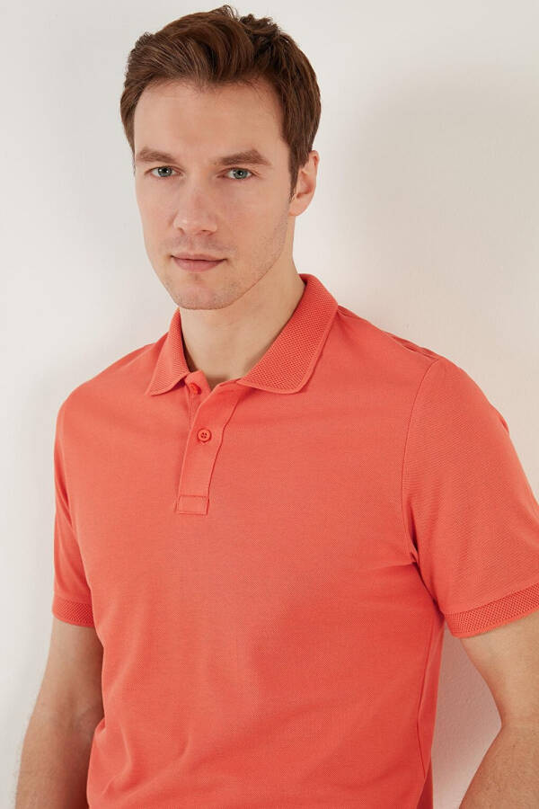 Cotton Regular Fit Buttoned Polo Collar T Shirt 5902739 - 22