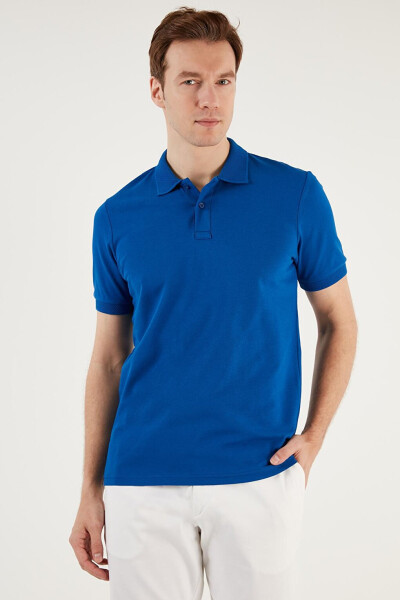 Cotton Regular Fit Buttoned Polo Collar T-Shirt 5902739 - 14