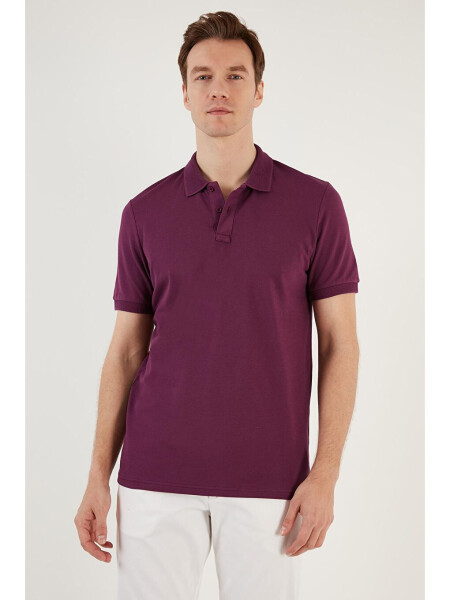 Cotton Regular Fit Buttoned Polo Collar T Shirt 5902739 - 10