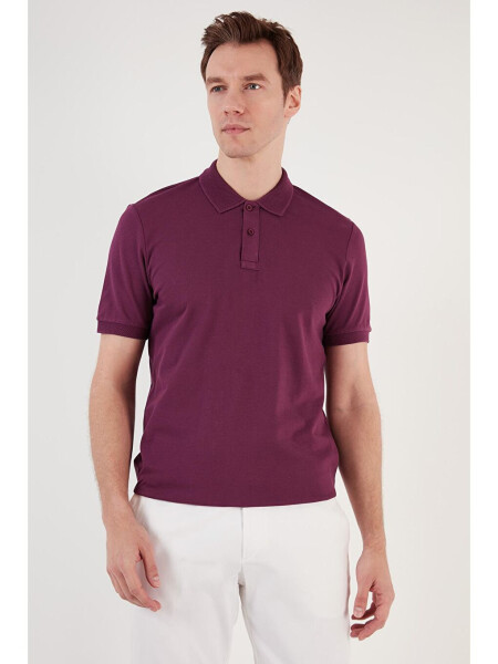 Cotton Regular Fit Buttoned Polo Collar T Shirt 5902739 - 3