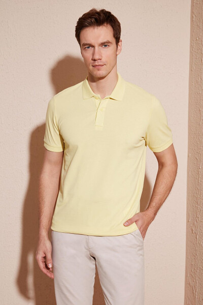 Cotton Regular Fit Buttoned Polo Collar T Shirt 5902739 - 13