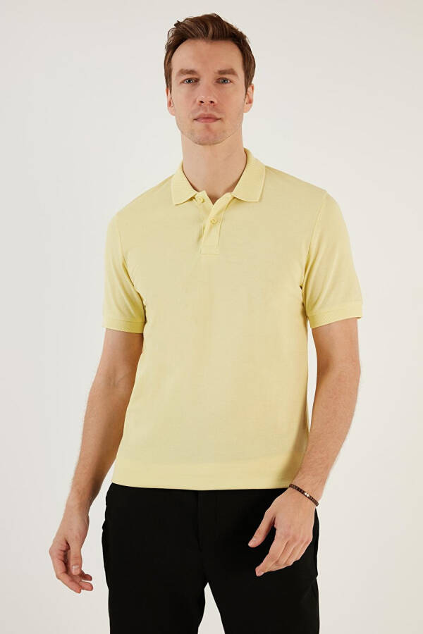 Cotton Regular Fit Buttoned Polo Collar T Shirt 5902739 - 15