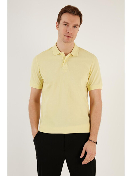 Cotton Regular Fit Buttoned Polo Collar T Shirt 5902739 - 4