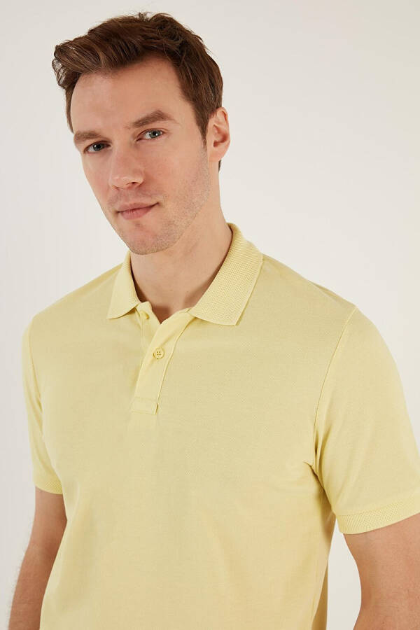 Cotton Regular Fit Buttoned Polo Collar T Shirt 5902739 - 23