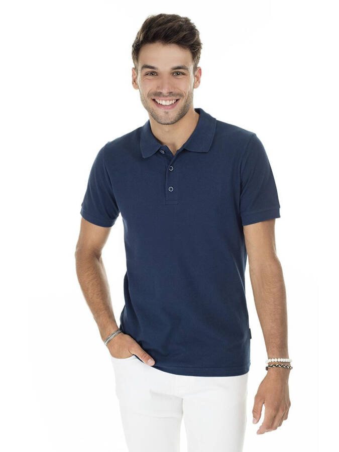 Cotton Regular Fit Buttoned Polo T Shirt 4362050 - 8