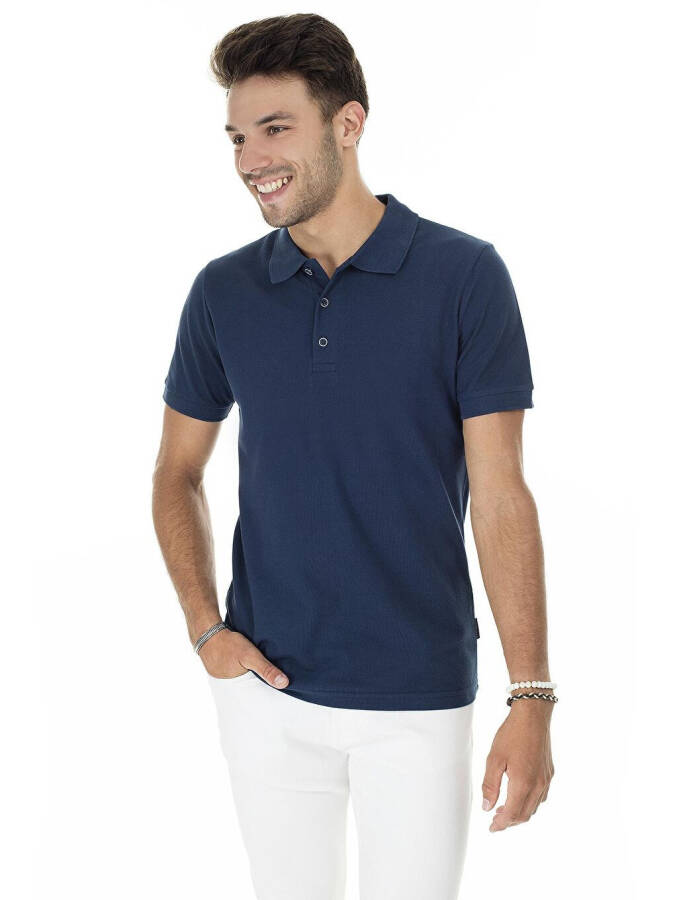 Cotton Regular Fit Buttoned Polo T Shirt 4362050 - 9