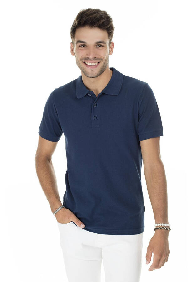 Cotton Regular Fit Buttoned Polo T Shirt 4362050 - 13