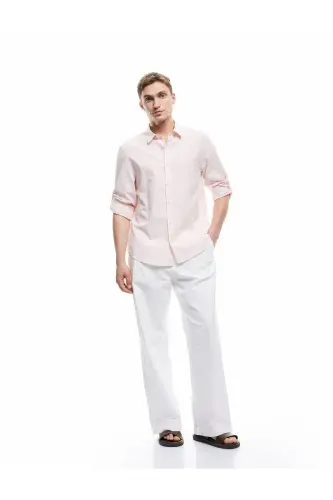 Cotton Regular Fit Classic Collar Long Sleeve Shirt - 1