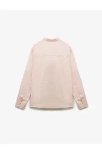 Cotton Regular Fit Classic Collar Long Sleeve Shirt - 4