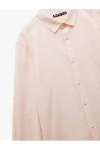 Cotton Regular Fit Classic Collar Long Sleeve Shirt - 5