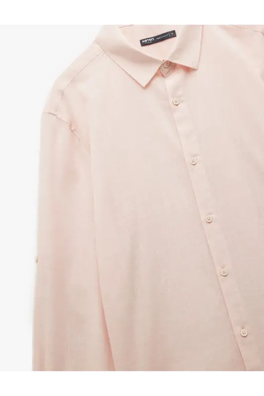 Cotton Regular Fit Classic Collar Long Sleeve Shirt - 5