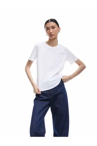 Cotton Regular Fit Short Sleeve Crew Neck Women 