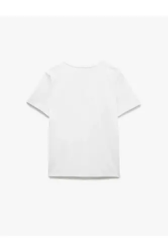 Cotton Regular Fit Short Sleeve Crew Neck Women - 4