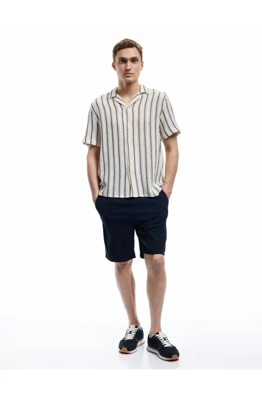 Cotton Regular Fit Spread Collar Buttoned Short Sleeve - 2