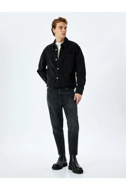 Cotton Regular Waist Loose Fit Jeans - Steve - 1