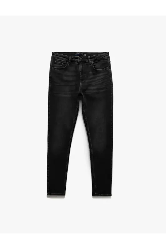 Cotton Regular Waist Skinny Fit Jean Pants - Mich - 3