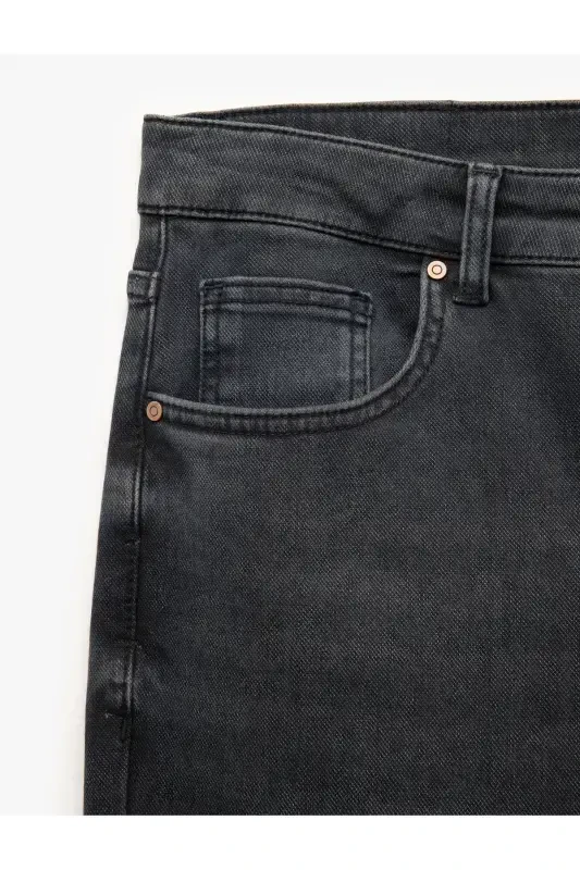 Cotton Regular Waist Slim Fit Jean Pants - Brad J - 6