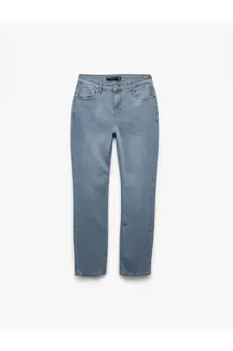 Cotton Regular Waist Slim Fit Jean Pants - Brad J - 4