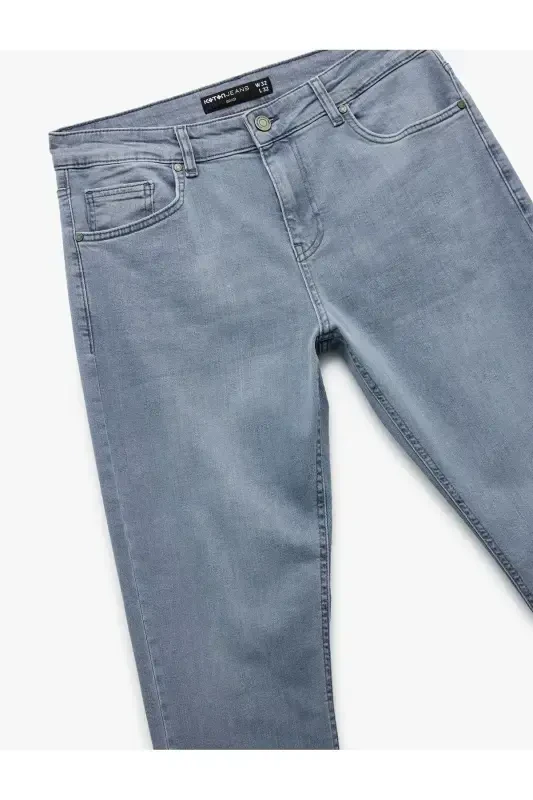 Cotton Regular Waist Slim Fit Jean Pants - Brad J - 6