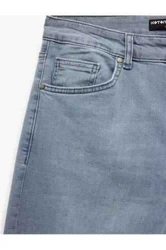 Cotton Regular Waist Slim Fit Jean Pants - Brad J - 7