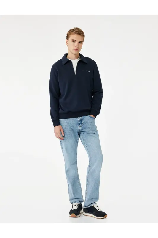 Cotton Regular Waist Straight Fit Jeans - Ma - KOTON