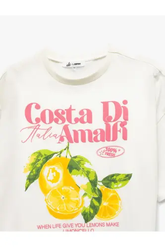 Cotton Relaxed Fit Crew Neck Short Sleeve Print - 4