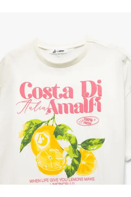 Cotton Relaxed Fit Crew Neck Short Sleeve Print - 4