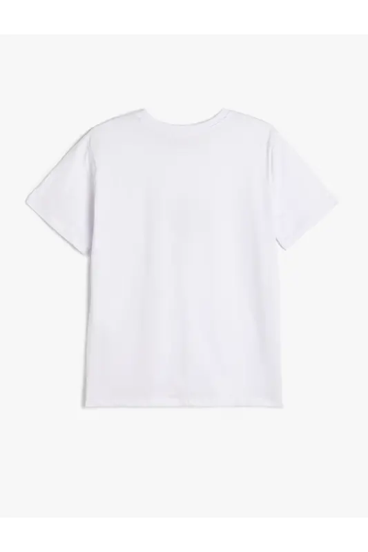 Cotton Seashell Print White Women's T-Shirt 5SAK50127EK - 2