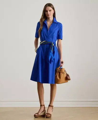 Cotton Shirtdress - Cruise Royal 