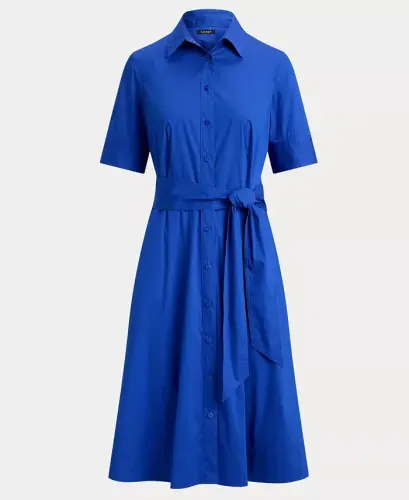 Cotton Shirtdress - Cruise Royal - 5