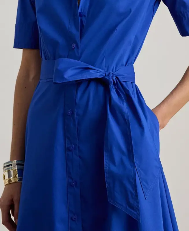 Cotton Shirtdress - Cruise Royal - 3