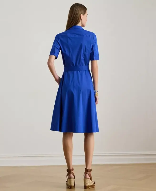 Cotton Shirtdress - Cruise Royal - 4