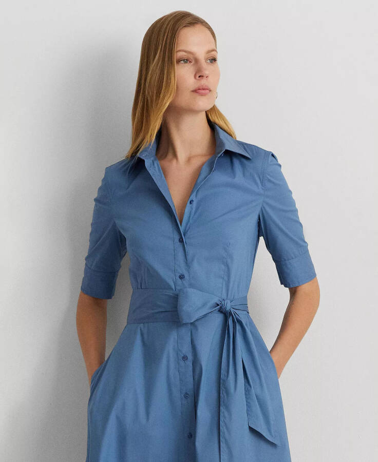 Cotton Shirtdress Pale Azure - 4