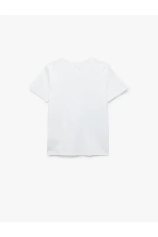 Cotton Short Sleeve Crew Neck Basic T-Shirt-White - 2
