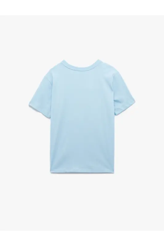 Cotton Short Sleeve Crew Neck Seashell Print - 5