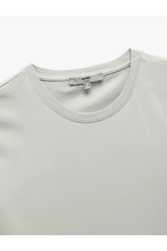 Cotton Short Sleeve Slim Fit Crew Neck Men - 3