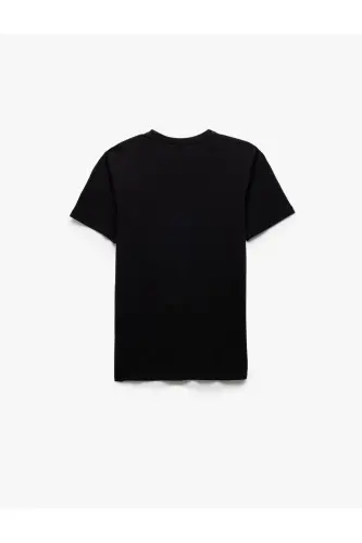 Cotton Short Sleeve Slim Fit Crew Neck Men - 2