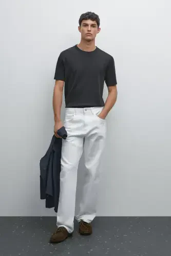 Cotton short sleeve t-shirt - MASSIMO DUTTI (1)