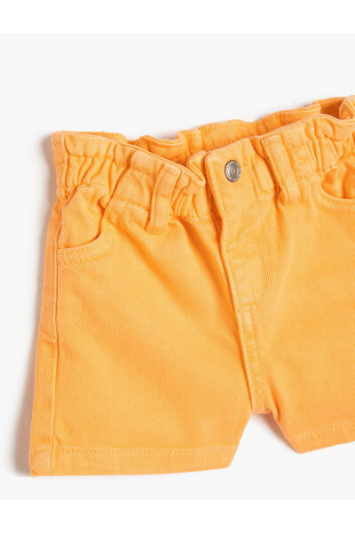 Cotton Shorts with Pockets and Elastic Waistband - 10