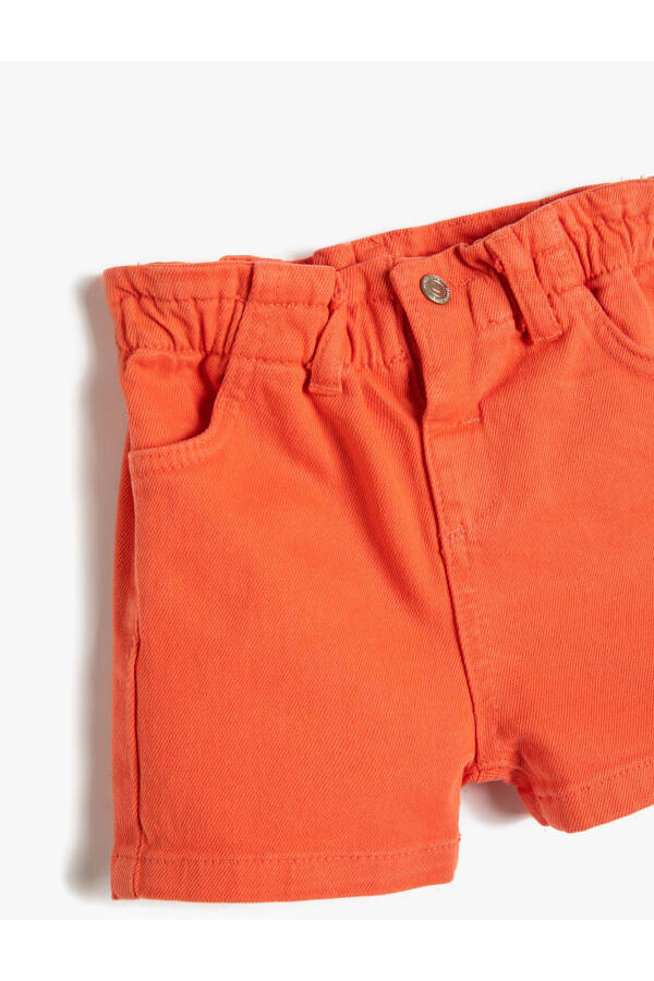 Cotton Shorts with Pockets and Elastic Waistband - 10