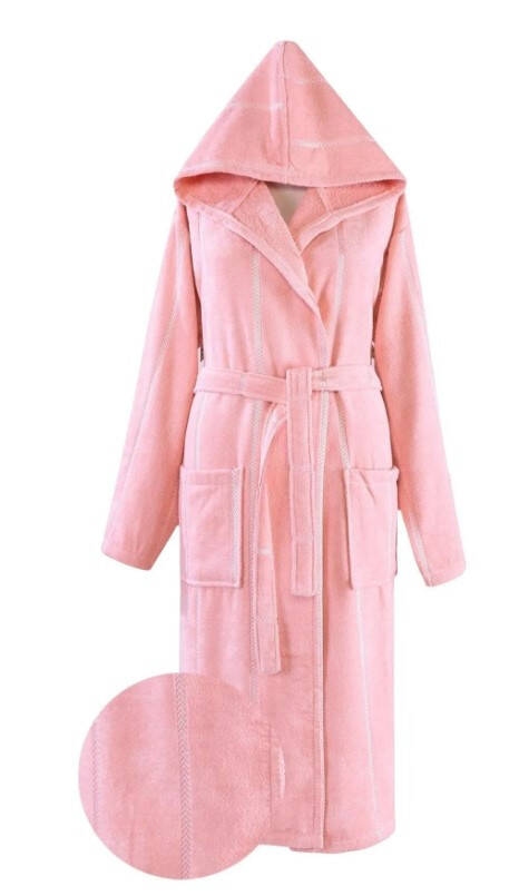 Cotton single robe, Pink color. - 1