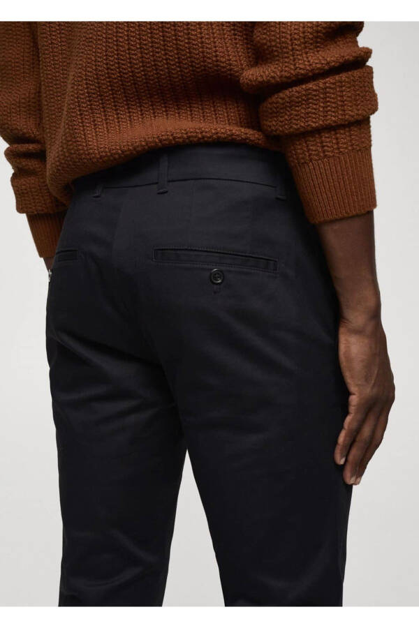 Cotton Skinny Chino Pants - 6