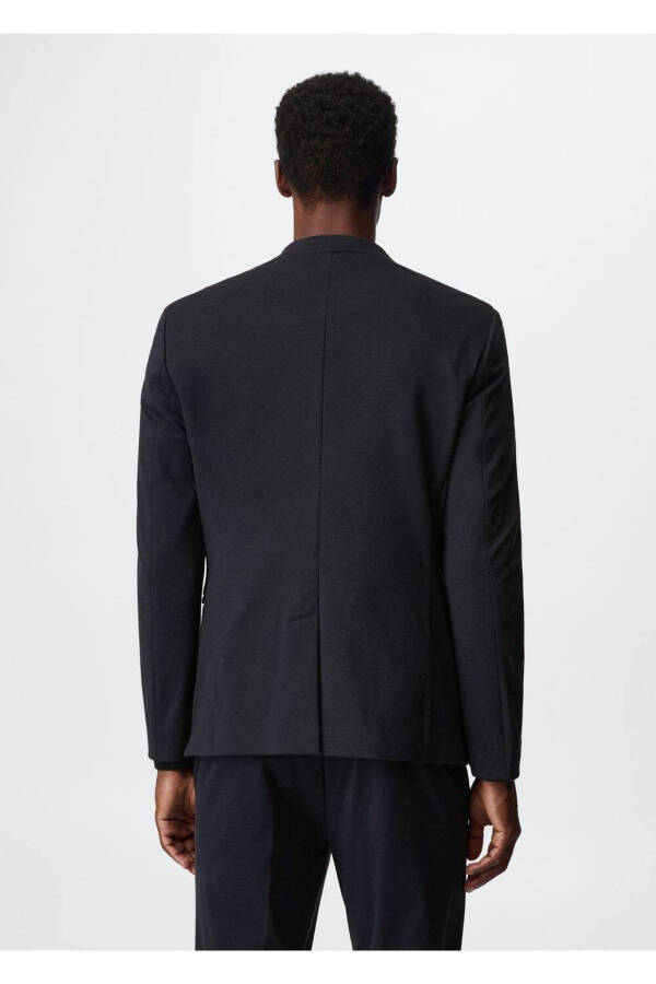 Cotton Slim Fit Blazer Jacket - 4
