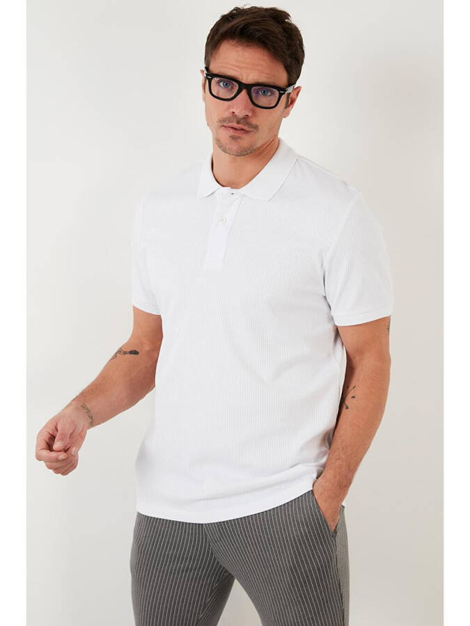 Cotton Slim Fit Buttoned Polo T-Shirt 5902281 - 11