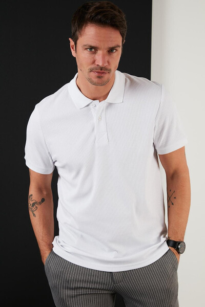 Cotton Slim Fit Buttoned Polo T-Shirt 5902281 - 18