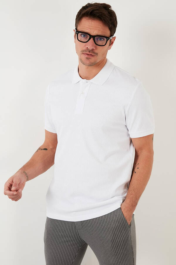 Cotton Slim Fit Buttoned Polo T-Shirt 5902281 - 19