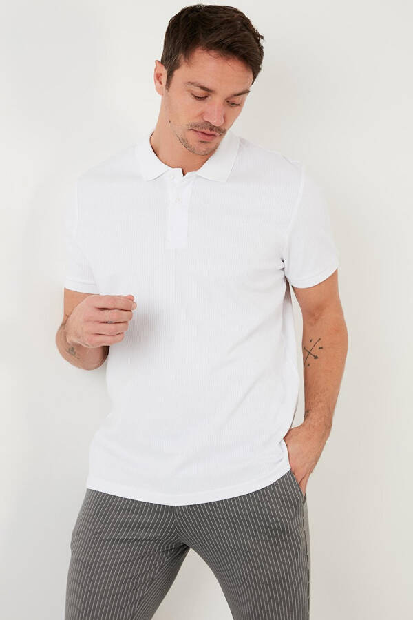 Cotton Slim Fit Buttoned Polo T-Shirt 5902281 - 22