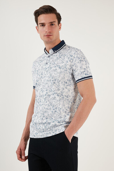 Cotton Slim Fit Buttoned Polo T Shirt 646B3300 - 13