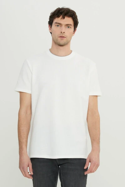 Cotton Slim Fit Narrow Cut Polo Collar Jacquard Stretch - ALTINYILDIZ CLASSICS